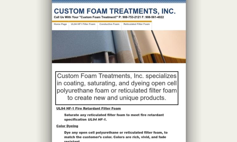 Custom Foam Treatments, Inc.